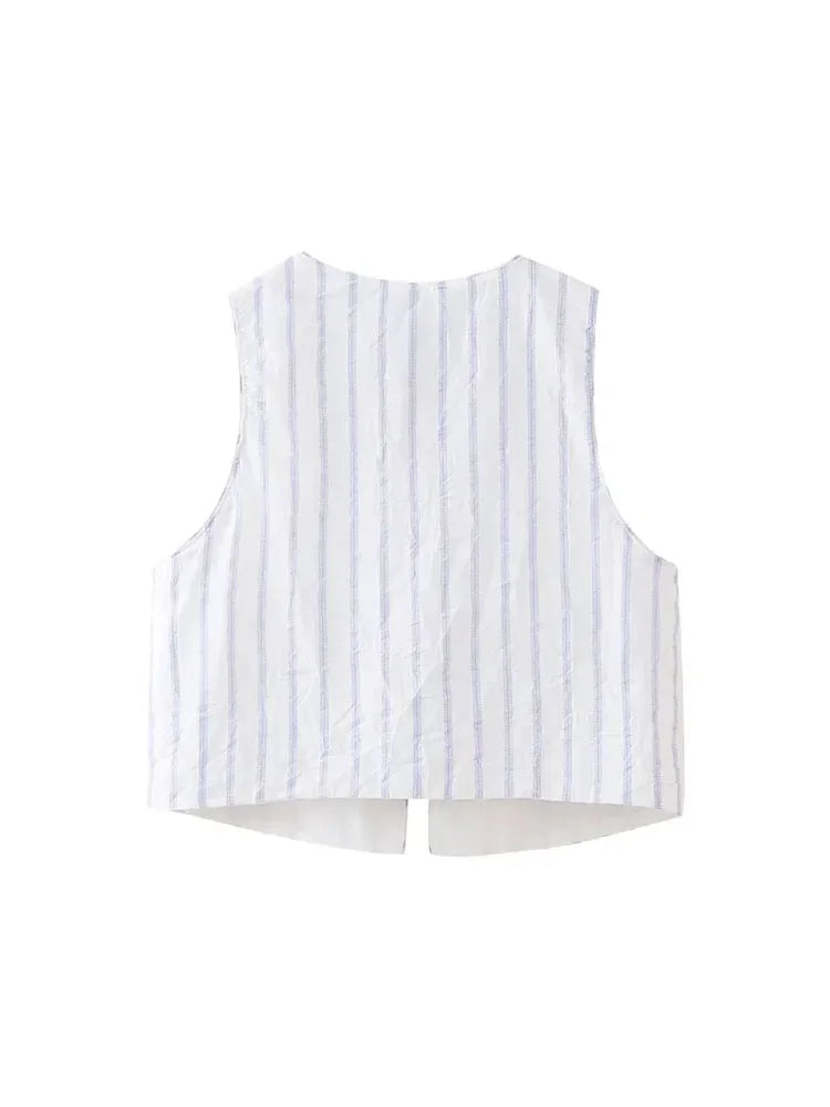 Lunora Zomerset: Striped Top and High Waist Pants