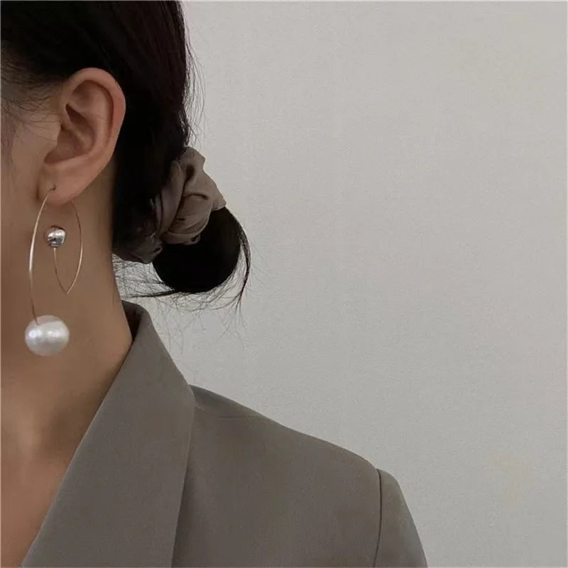 GlinsterGlam Betoverende Metaal Parel Kristal Oorbellen