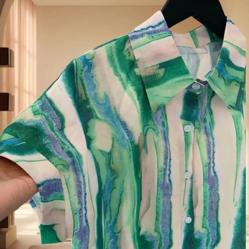 Summer Sea Breeze Blouse FlamingoFusion