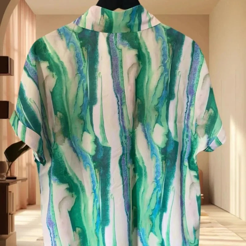 Summer Sea Breeze Blouse FlamingoFusion