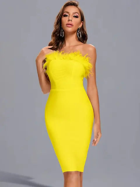 Radiant Luxe Veren Bandage Jurk Voor Stijlvolle Dames