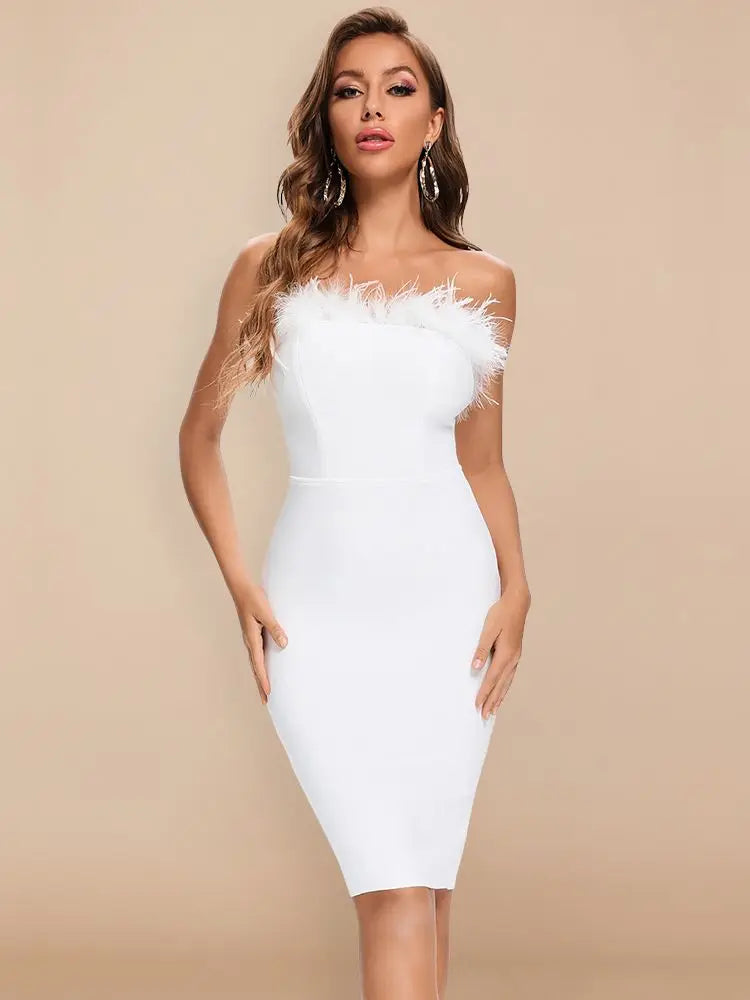 Radiant Luxe Veren Bandage Jurk Voor Stijlvolle Dames