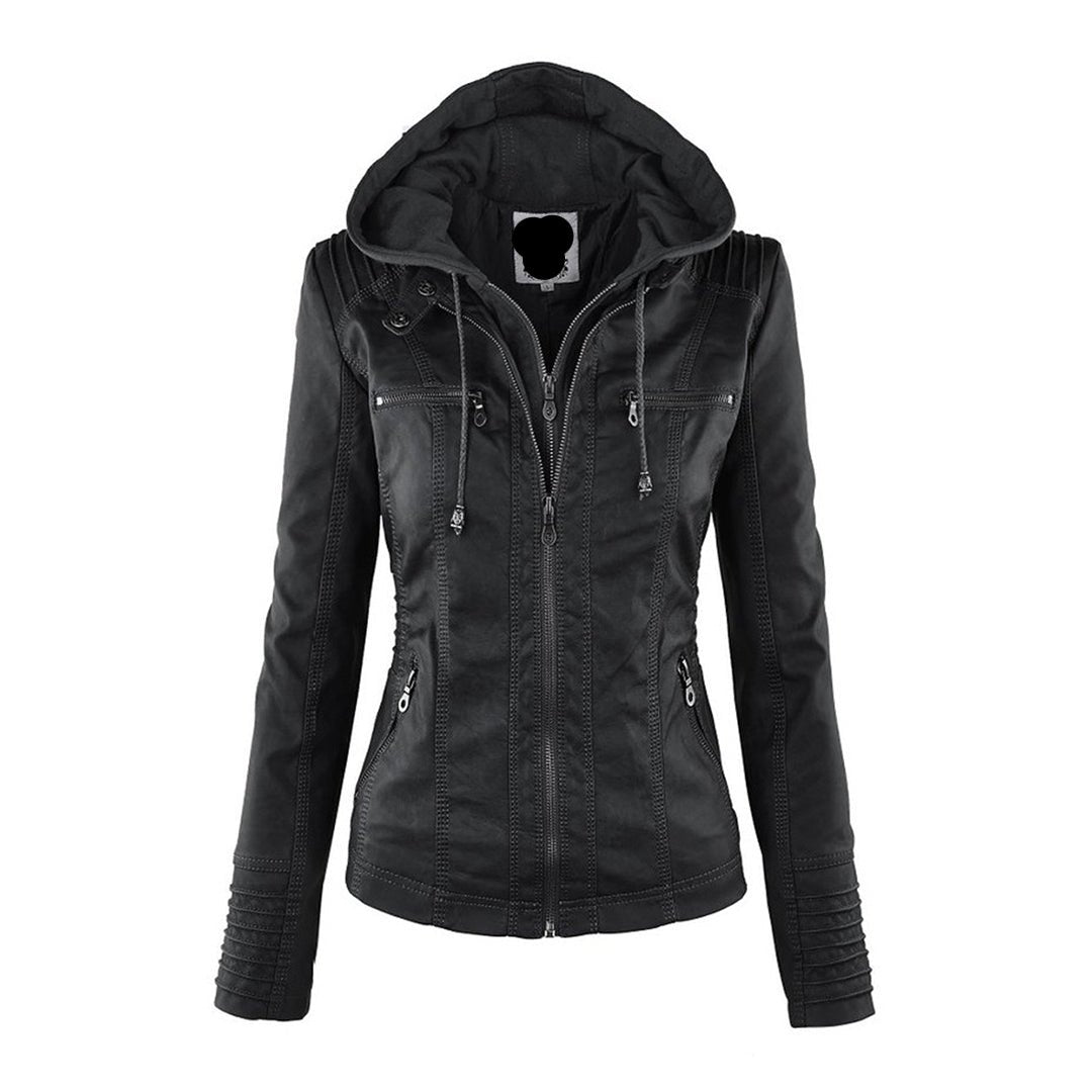 LederLuxe Stijl Elegantie Met Capuchon