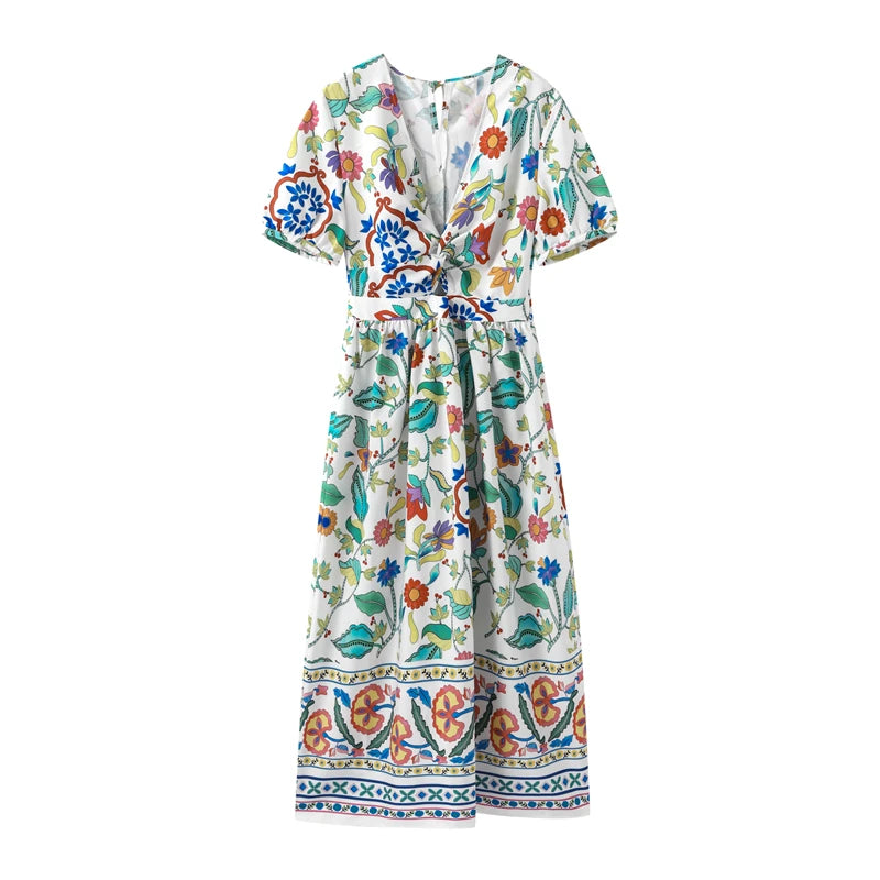 Zomergloed Bloemenprint Maxi Jurk