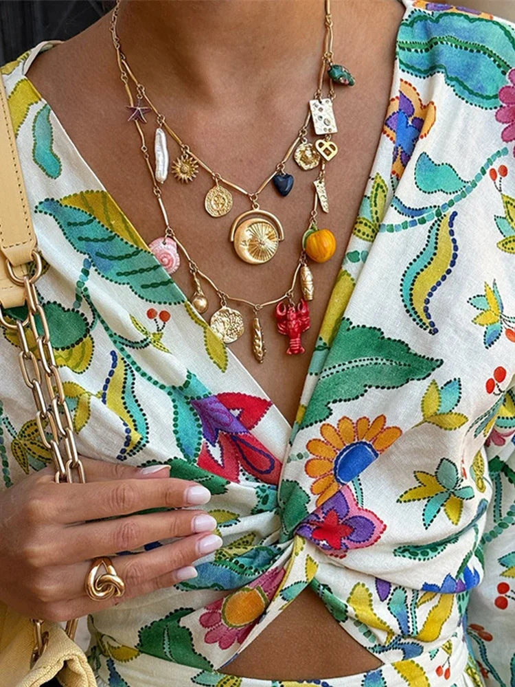 Zomergloed Bloemenprint Maxi Jurk