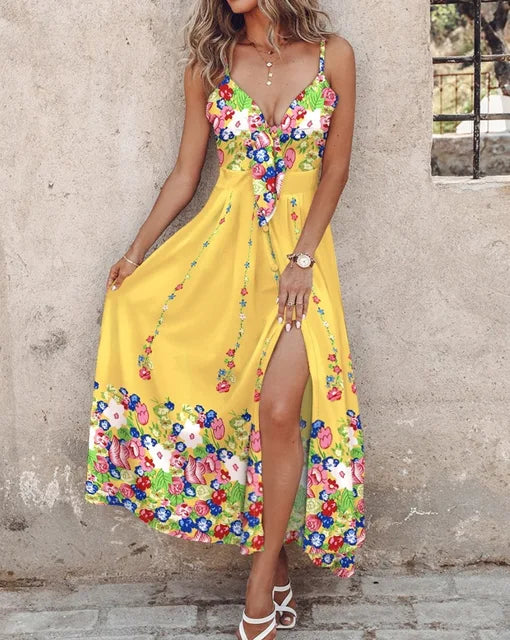 Laat je innerlijke bloem kind stralen in deze prachtige zomerjurk!