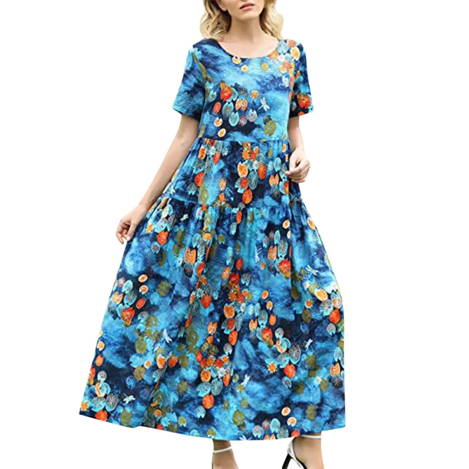 Stijlvolle Boho Losse Jurk met Zakken