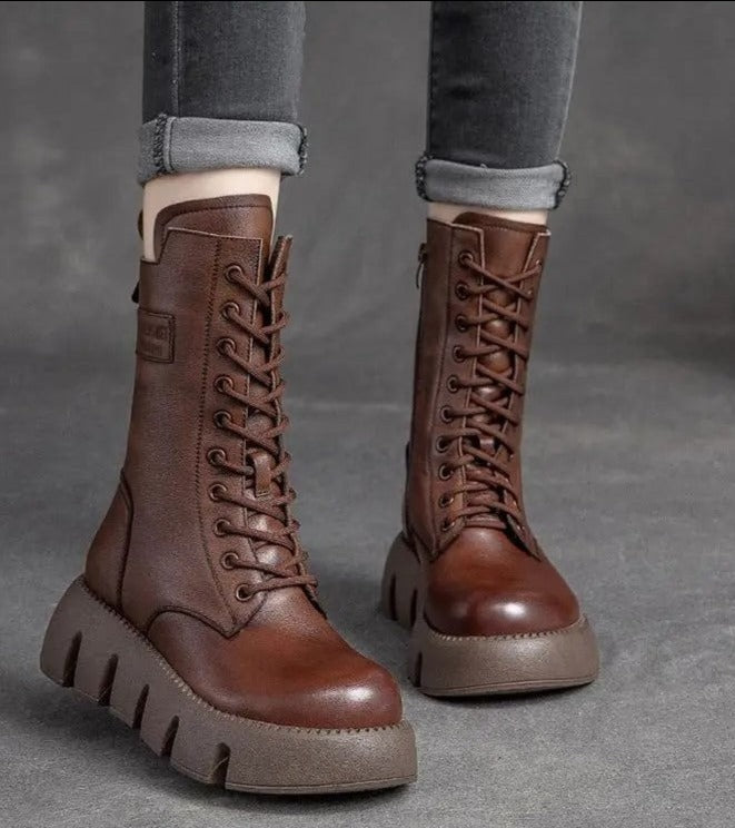 Stap in winterstijl: Aurora dameslaarzen met fleecevoering en dikke zool