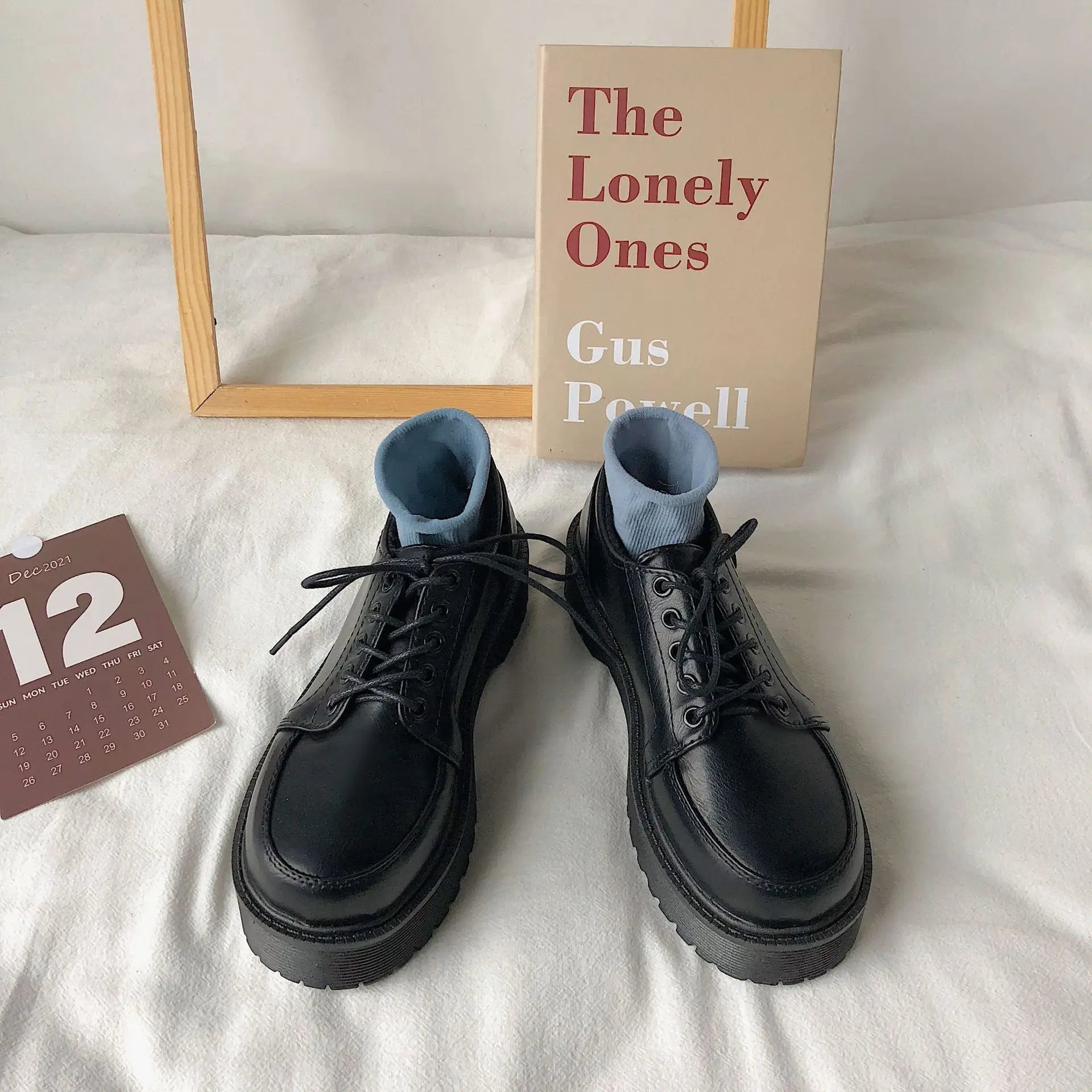 Eleganza Vintage Bruine Platform Oxford Loafers