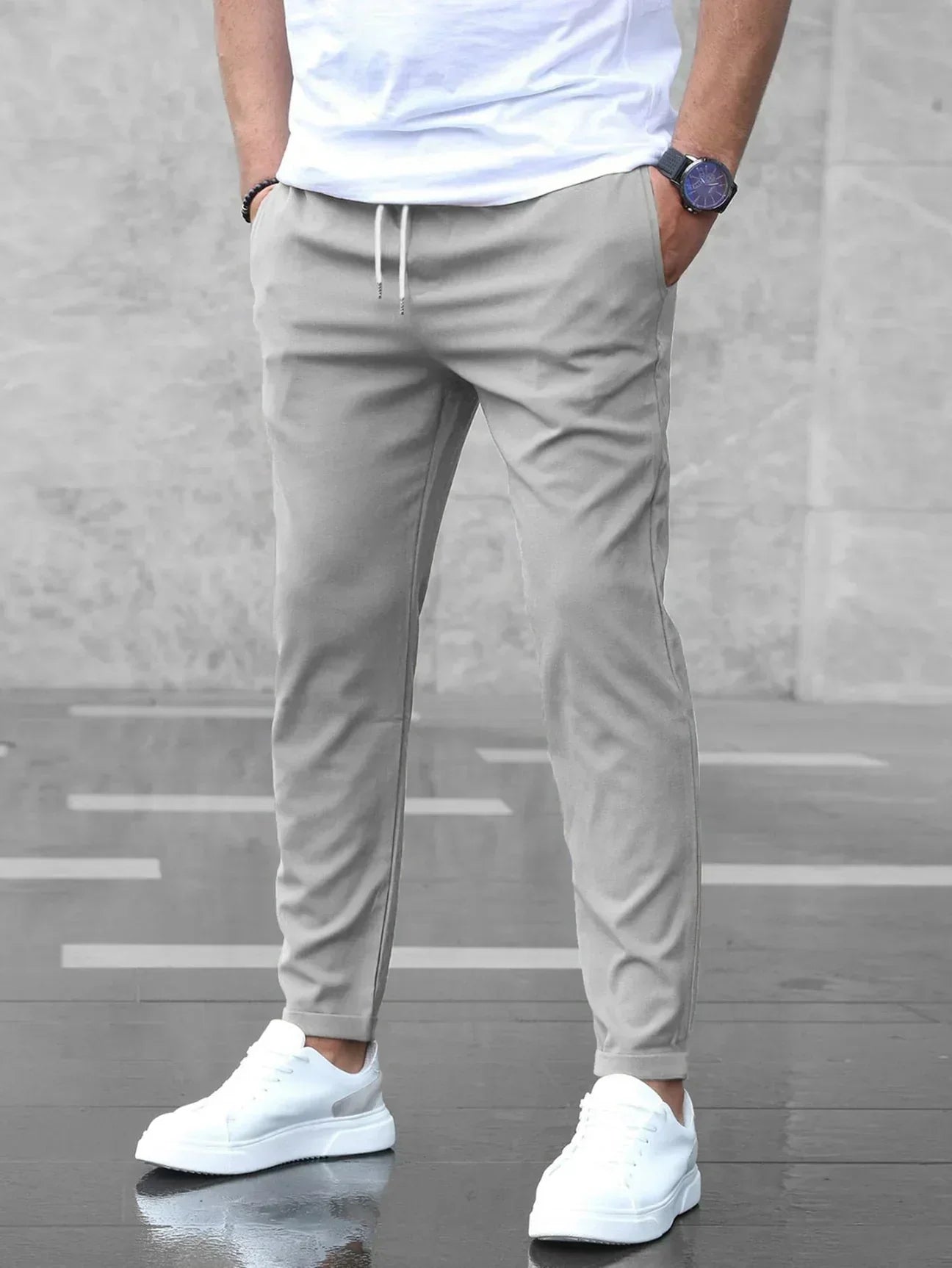Zwarte Heren Broek - Comfortabel Stretchmateriaal, Tijdloos Ontwerp-5