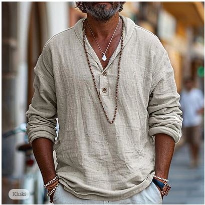 Cornelis | Camicia Popover in Misto Lino Cotone Traspirante