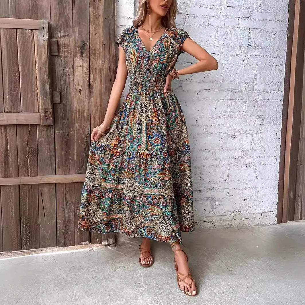 Summer Queen Bohemian Printed Long Dress