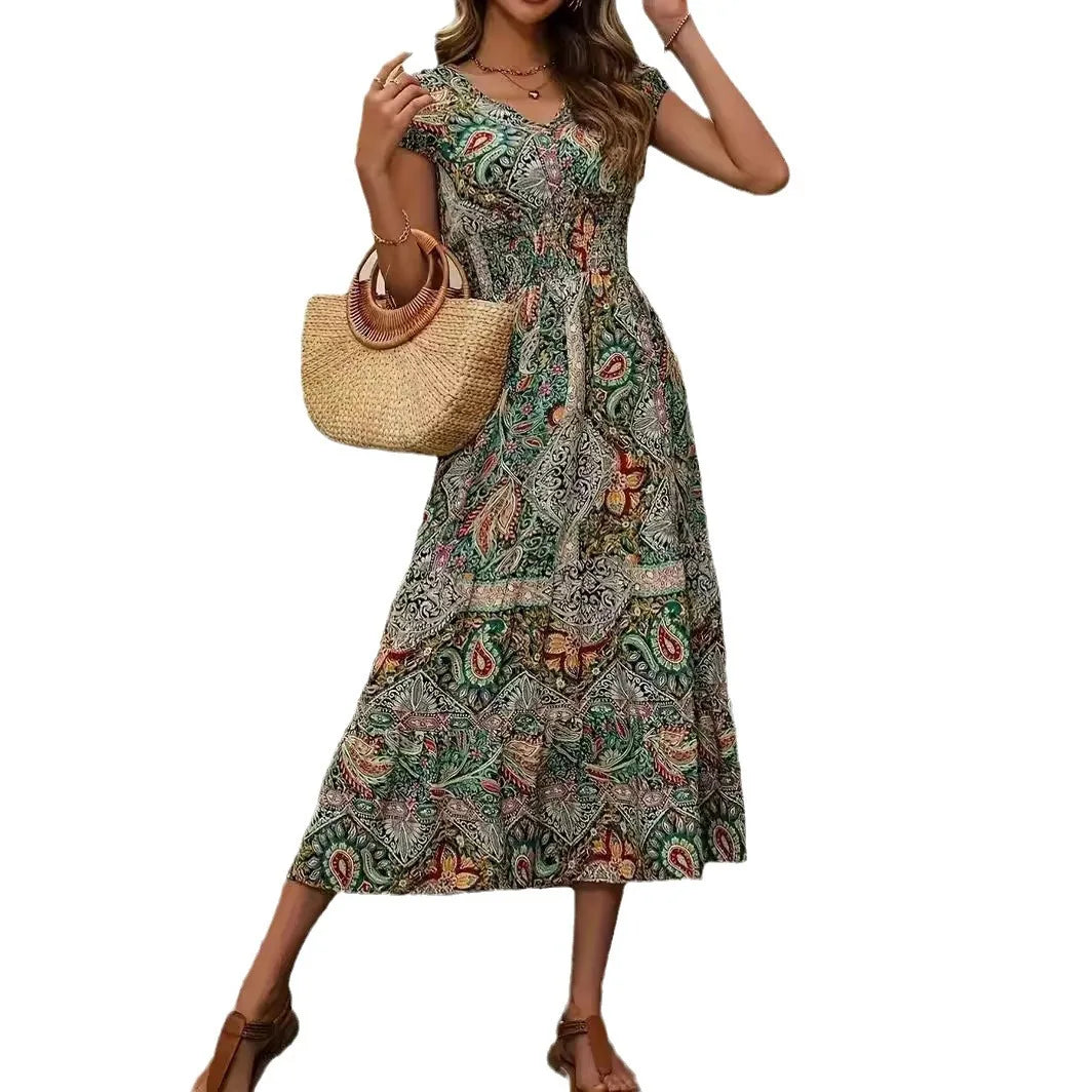 Summer Queen Bohemian Printed Long Dress