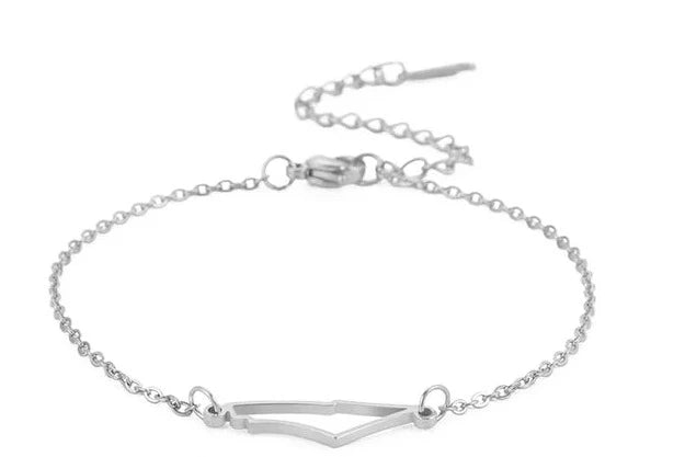 Belleza Mundial Pulseras de Dijes de Acero Inoxidable Dorado