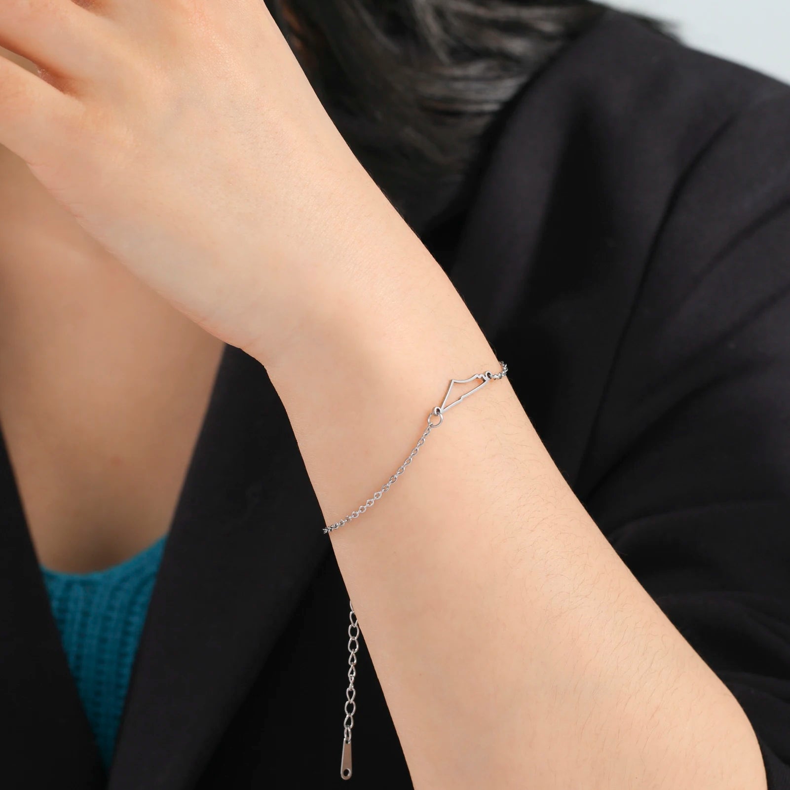 Belleza Mundial Pulseras de Dijes de Acero Inoxidable Dorado