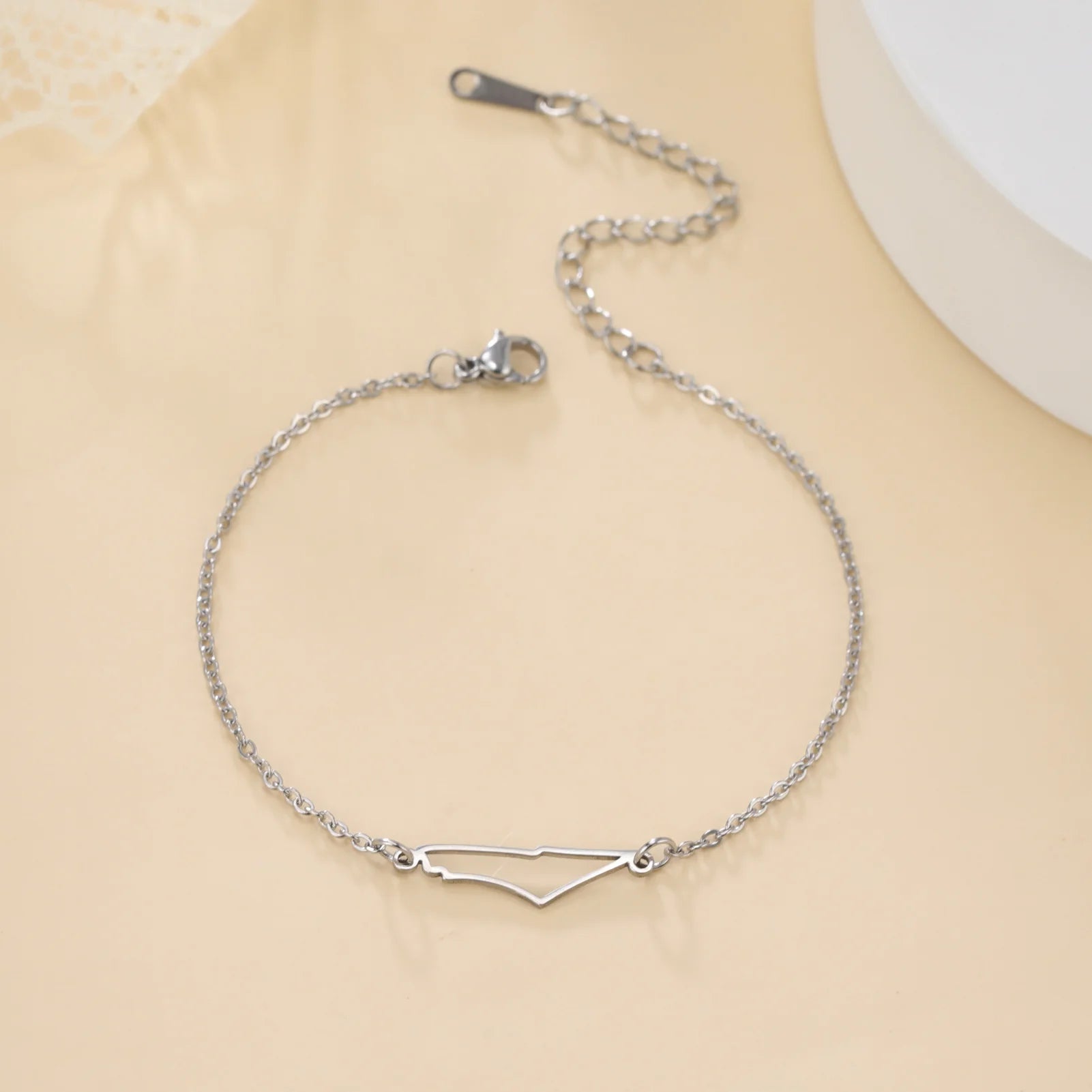 Belleza Mundial Pulseras de Dijes de Acero Inoxidable Dorado