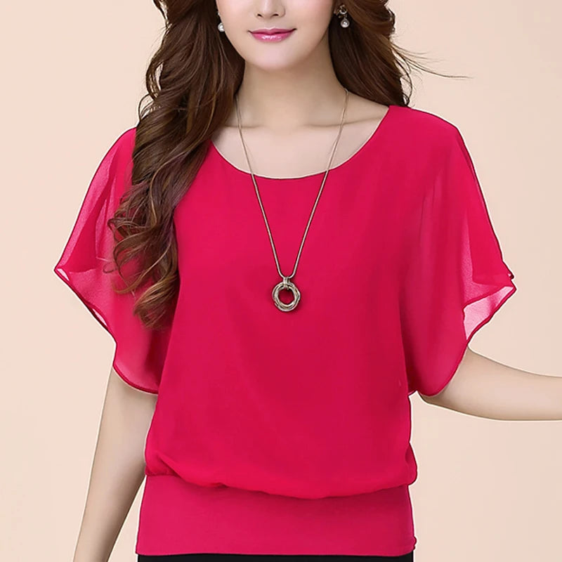 SmaragdStijl Chiffon Blouse