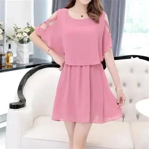 Zomerse Vrijheid Off-Shoulder Jurk