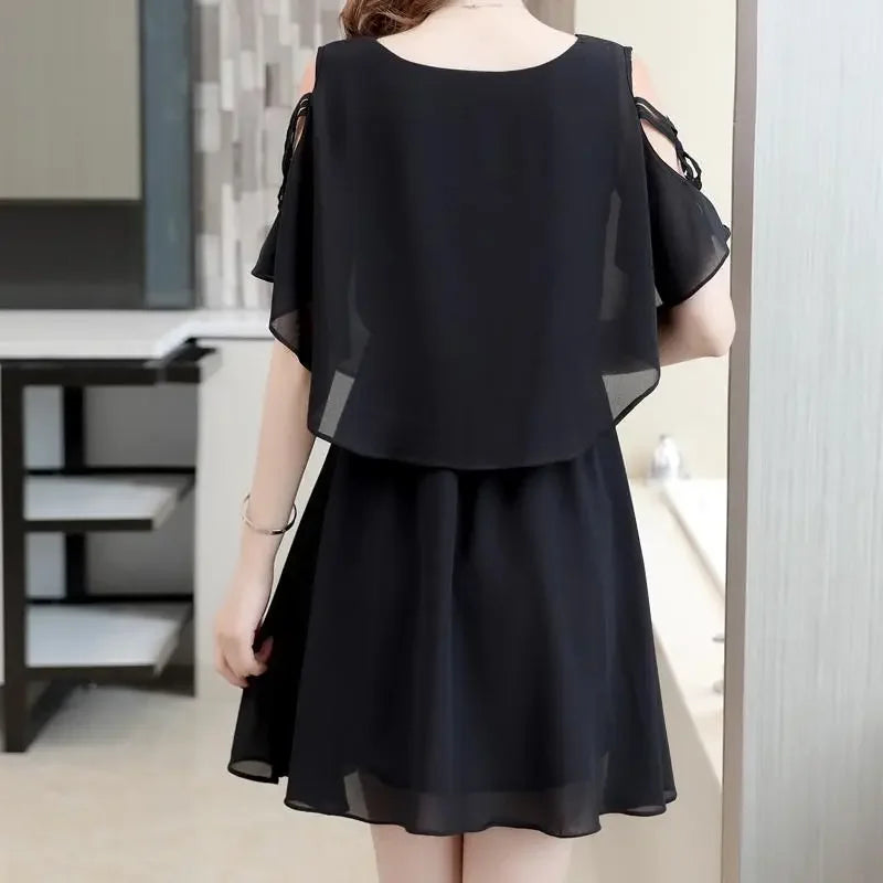 Zomerse Vrijheid Off-Shoulder Jurk