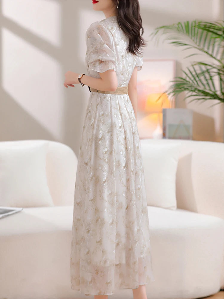 Chiffon Bloemenprint Zomerjurk