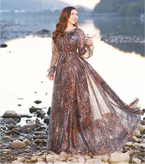 ZomerFlirt Wilde Bloem Chiffon Strandjurk