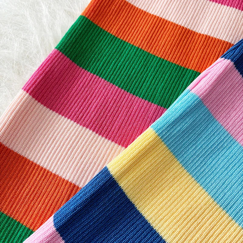Elegante Abito Maxi Estivo Arcobaleno