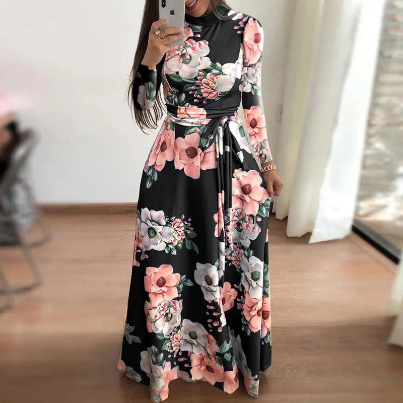 Avalon Elegante Vintage Herfstjurk