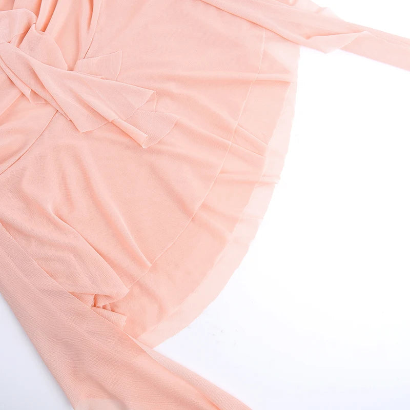 Elegante Mesh Geplisseerde Damesjurk