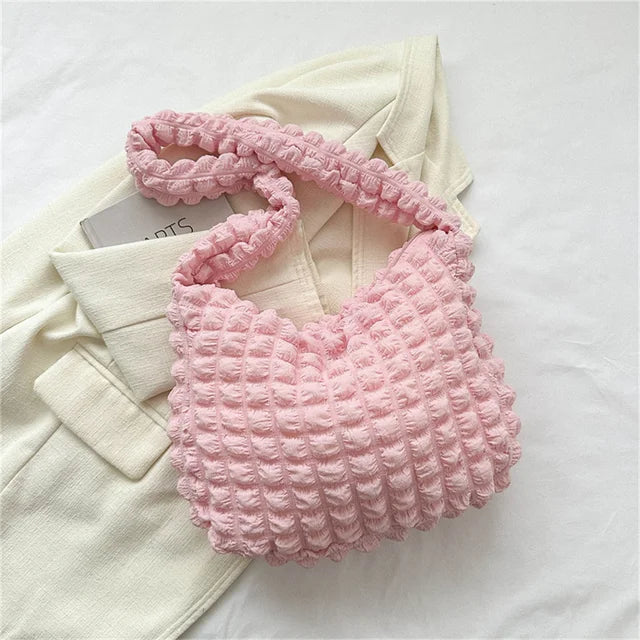 Eloisa Geplooide Geborduurde Crossbody Tas