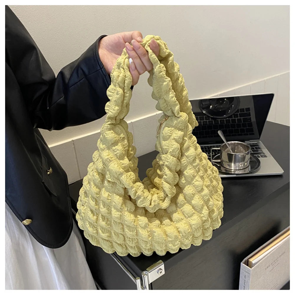 Eloisa Geplooide Geborduurde Crossbody Tas