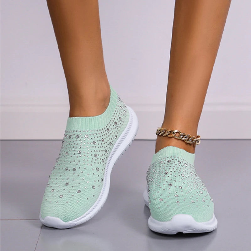 Comfort with the L Leatar Crystal Sneakers