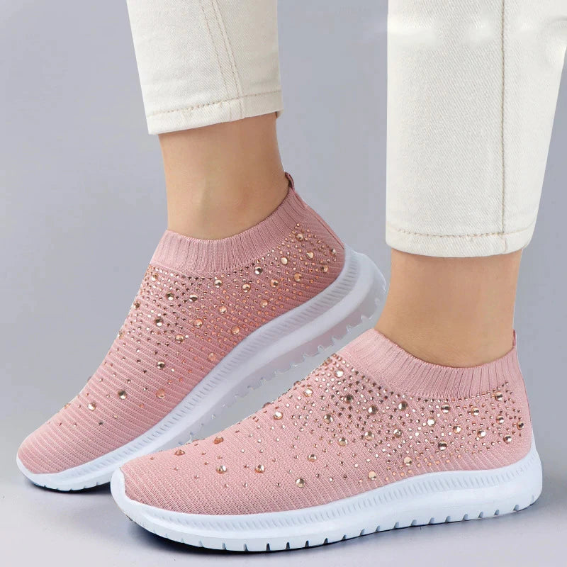 Comfort with the L Leatar Crystal Sneakers