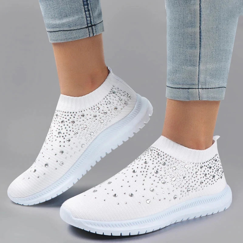 Comfort with the L Leatar Crystal Sneakers