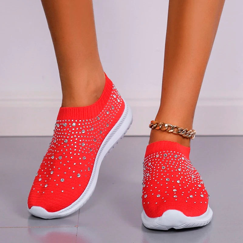 Comfort with the L Leatar Crystal Sneakers