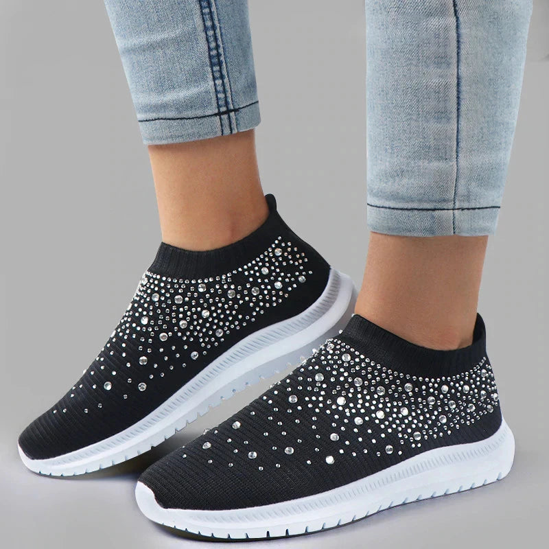 Comfort with the L Leatar Crystal Sneakers