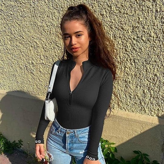 Livia Bodysuit met Rits voor Stijlvolle Vrouwen