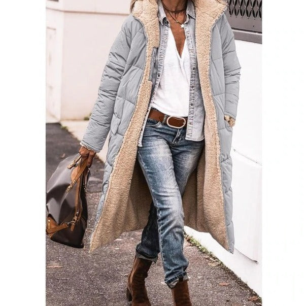 Anna Rossi Tweezijdige Sherpa Puffermantel – Warme en Stijlvolle Winterjas voor Dames