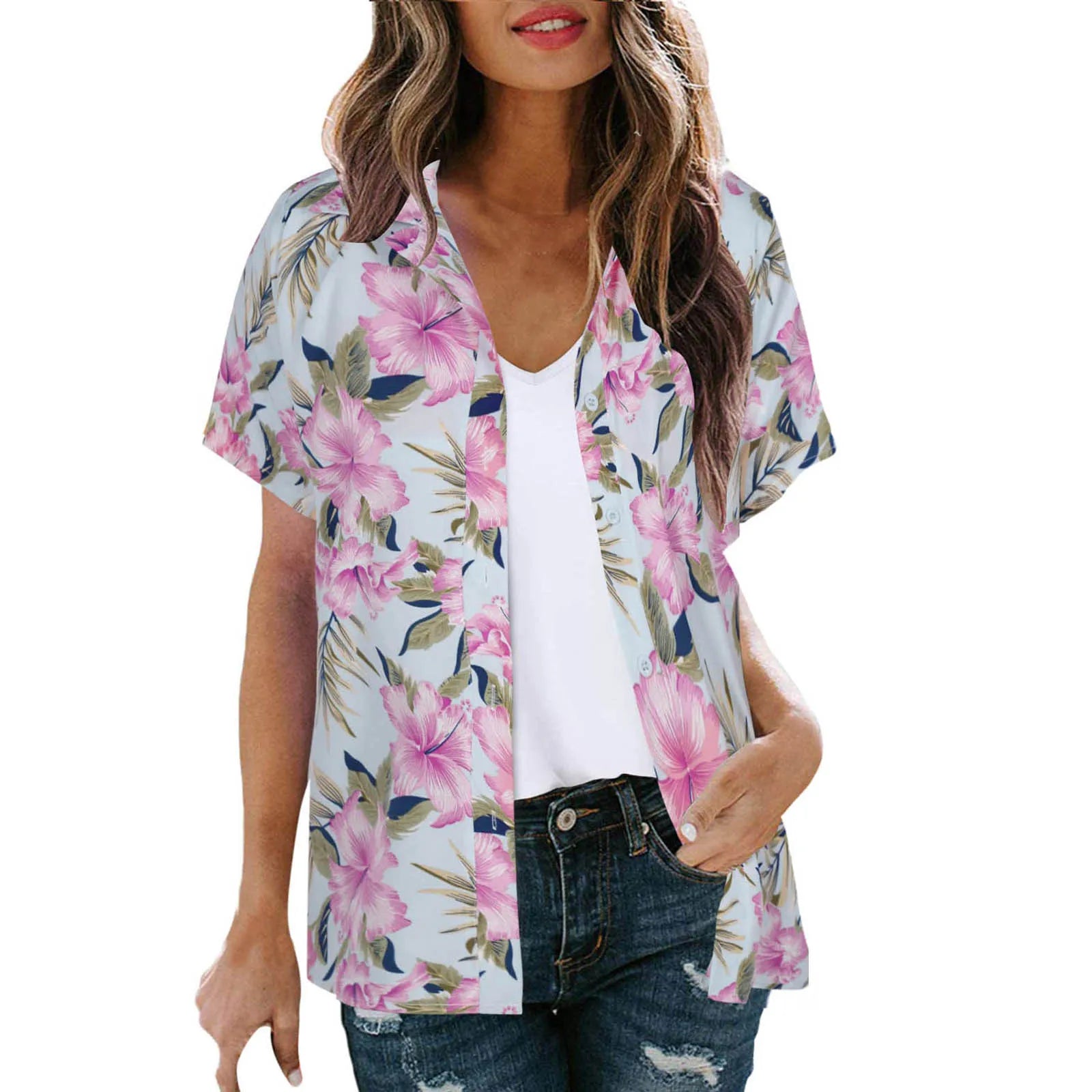 Belle Époque Zomerse Bloemenprint Blouse