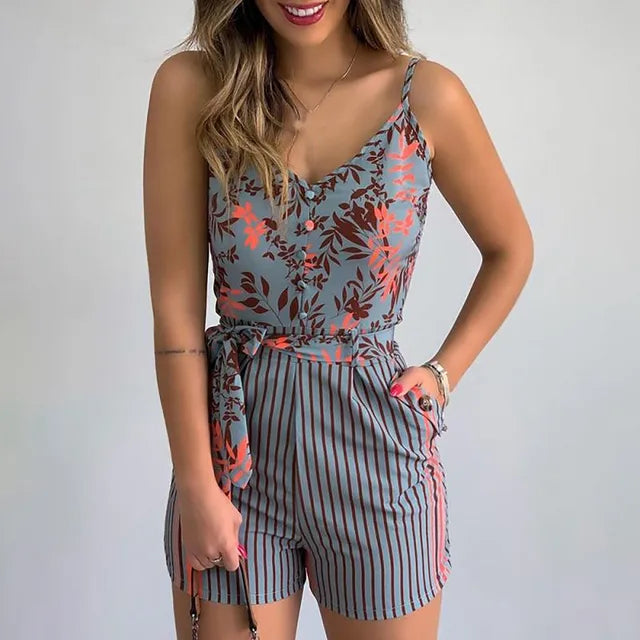 Luna Ladies Suspenders Short Jumpsuit for Enchanting Summer Days