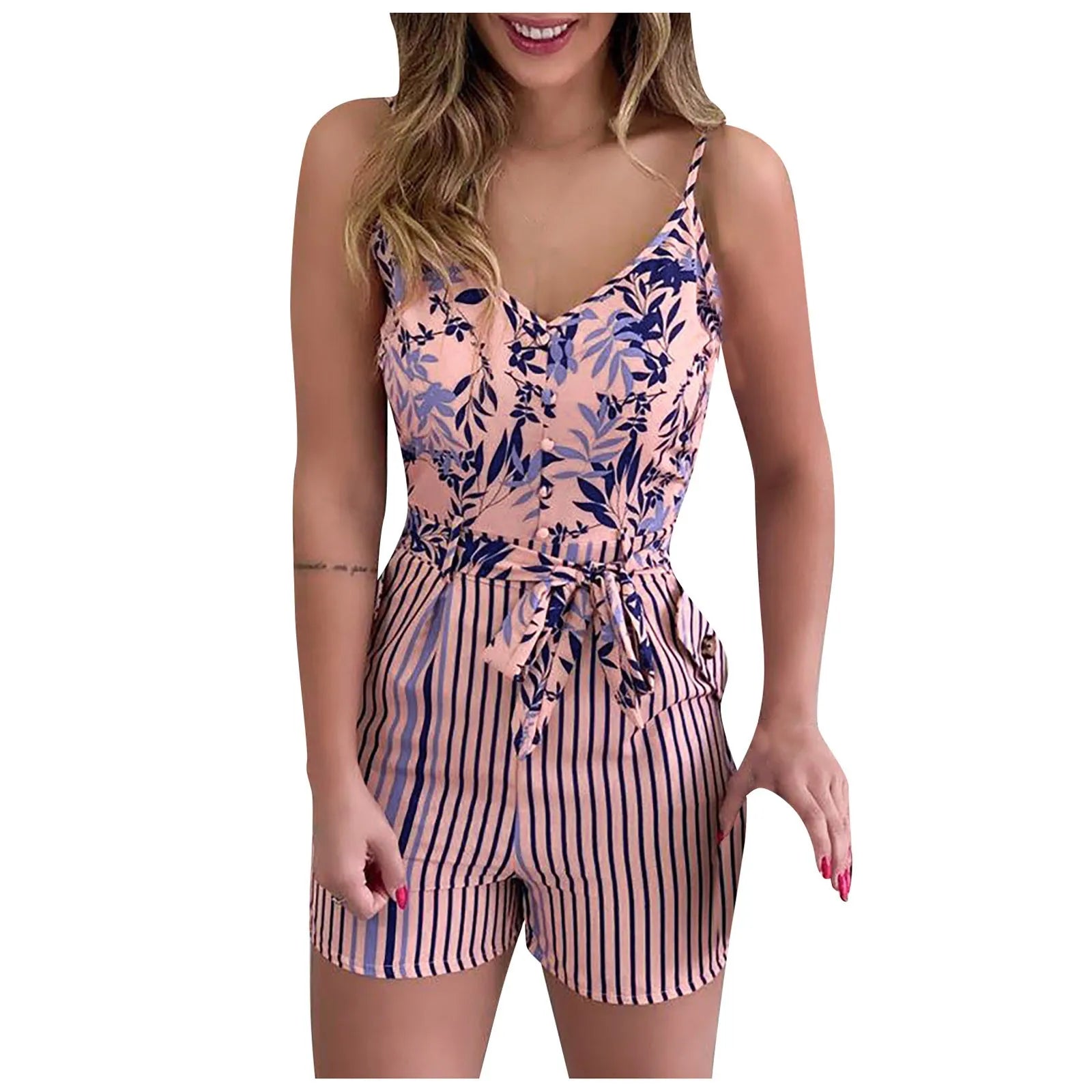 Luna Ladies Suspenders Short Jumpsuit for Enchanting Summer Days