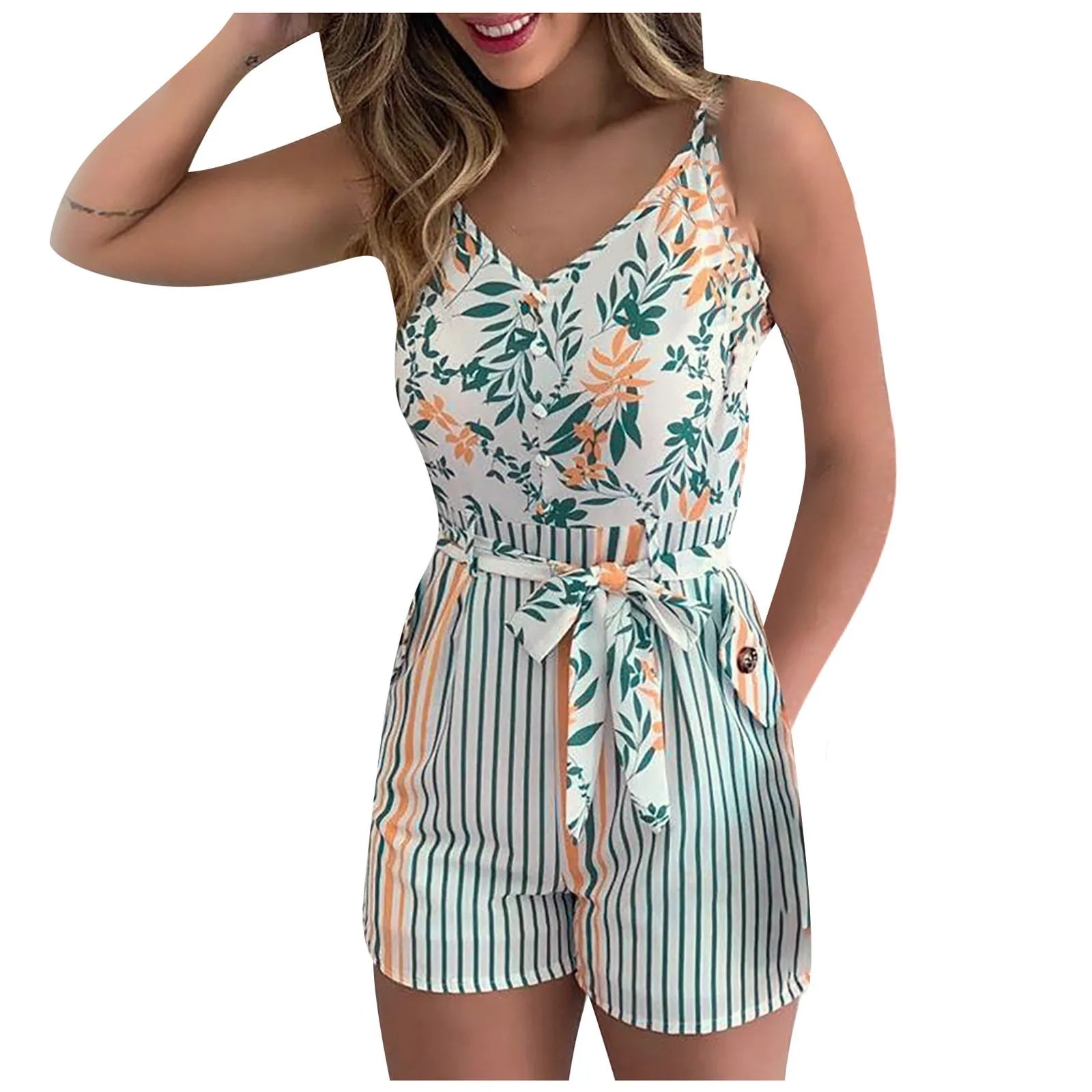 Luna Ladies Suspenders Short Jumpsuit for Enchanting Summer Days