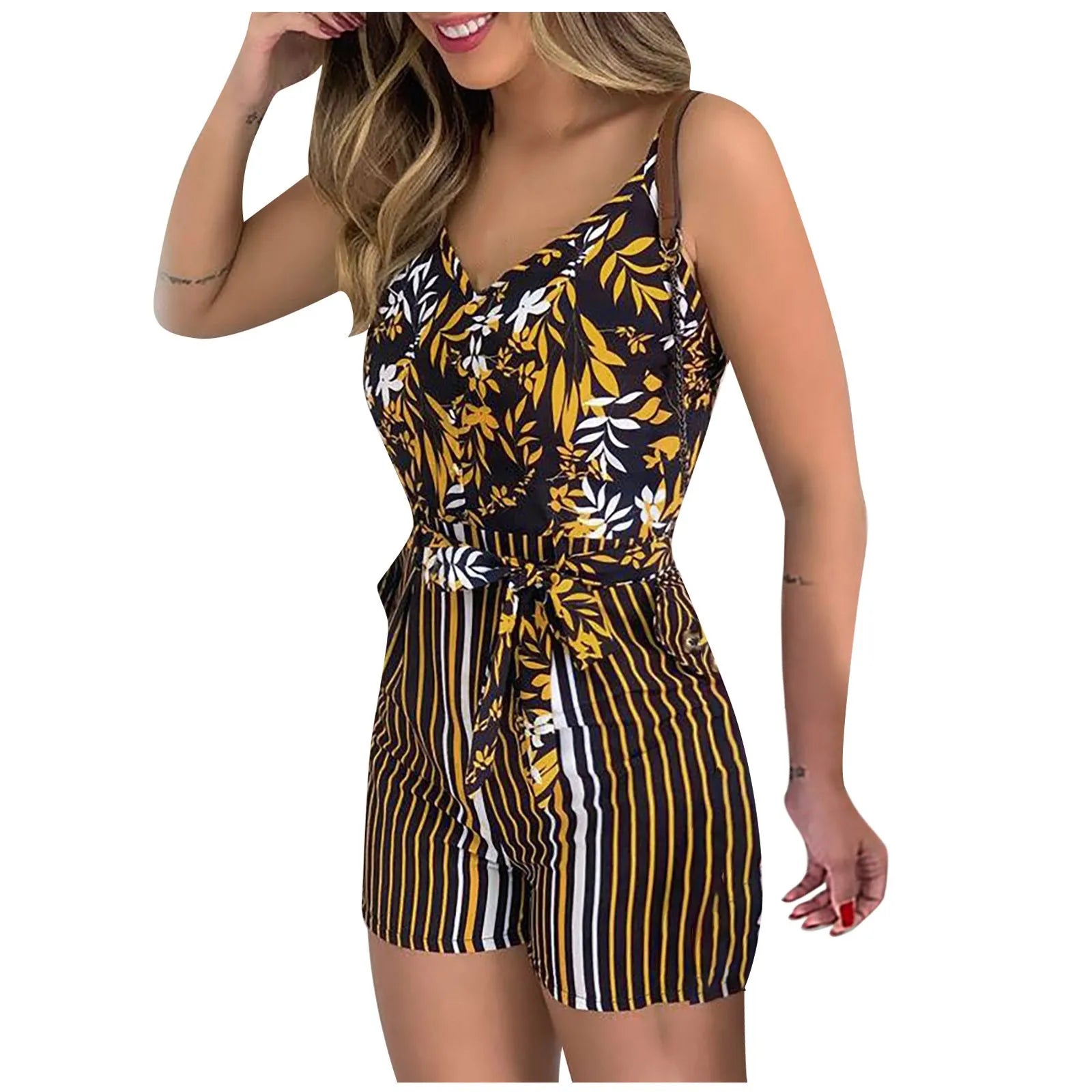 Luna Ladies Suspenders Short Jumpsuit for Enchanting Summer Days