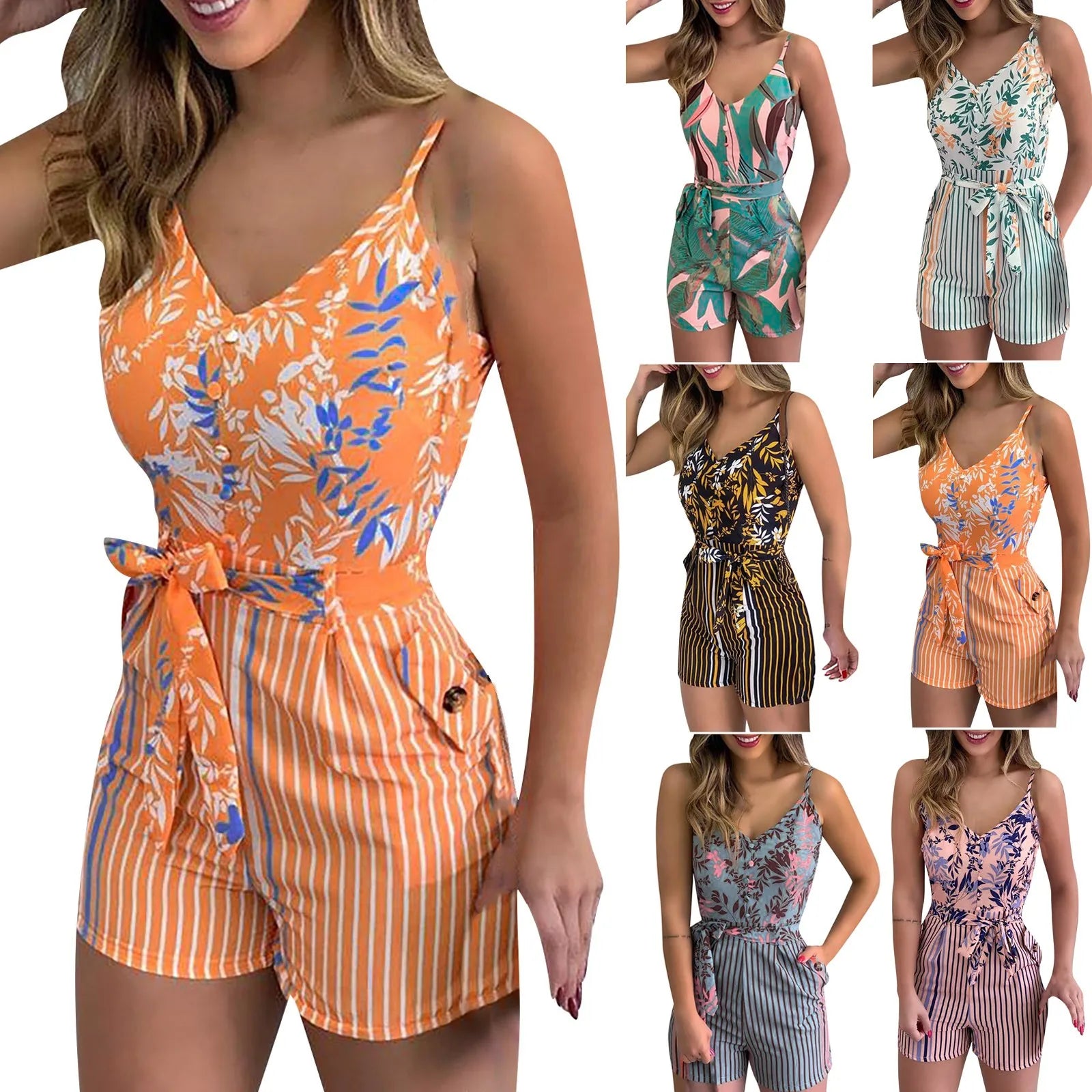 Luna Ladies Suspenders Short Jumpsuit for Enchanting Summer Days