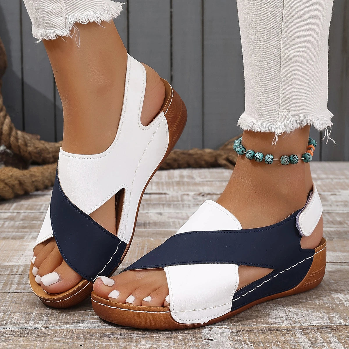 SunGlow Fashion Summer Wig Sandals