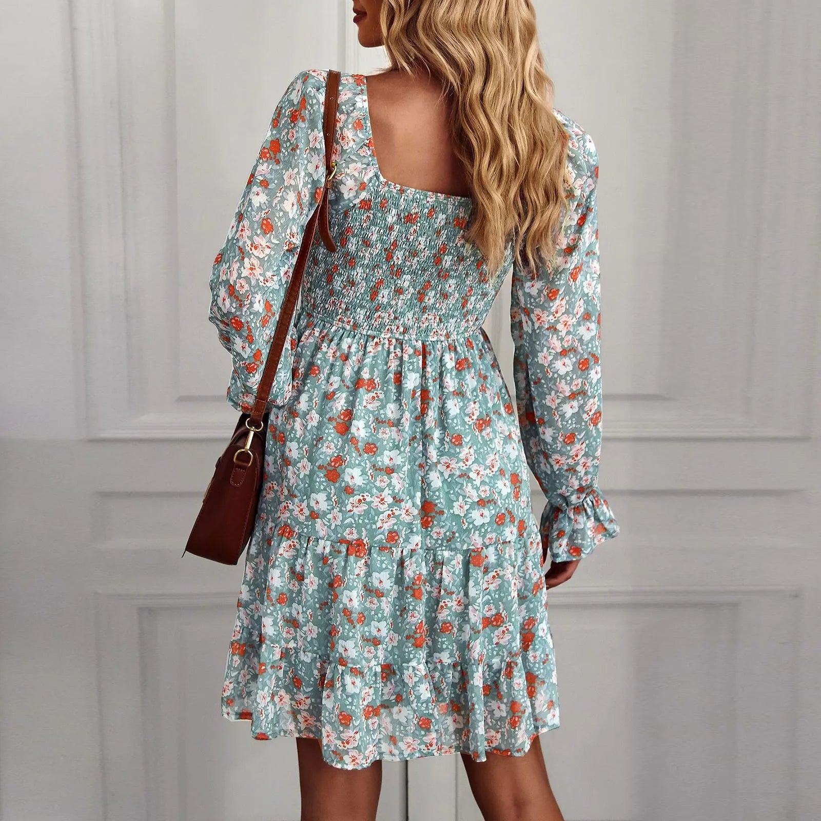 Zomerbries Bloemen Chiffon Mini Jurk