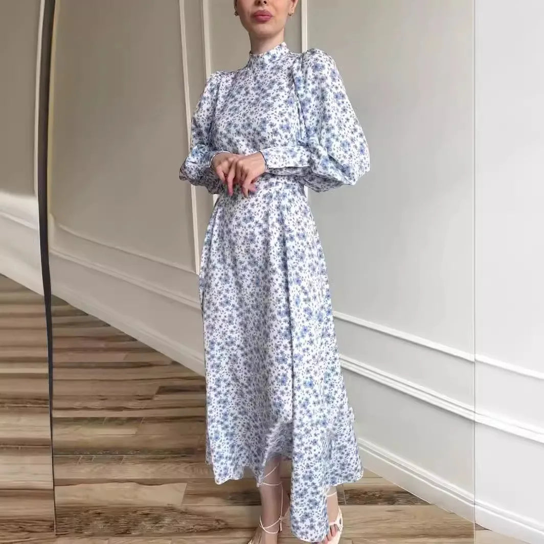 LenteBloom elegante vestito con stampa floreale