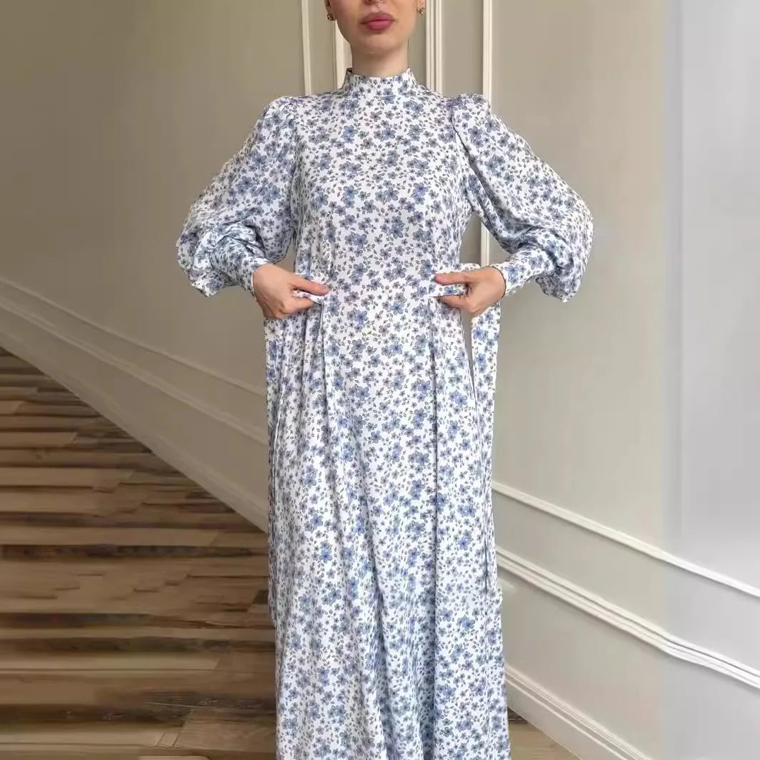 LenteBloom elegante vestito con stampa floreale