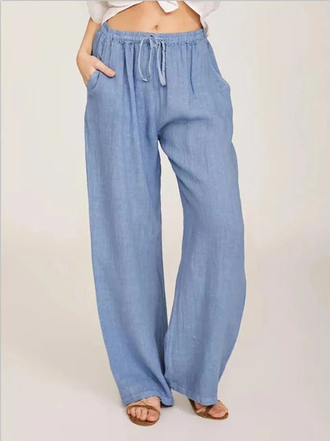 SummerGlow Cotton Linen Pants