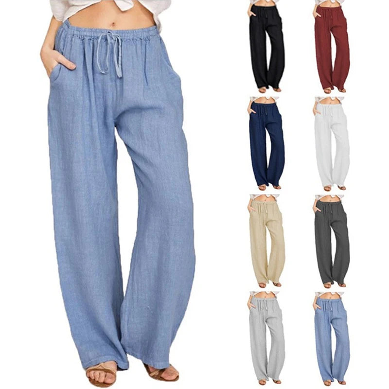 SummerGlow Cotton Linen Pants