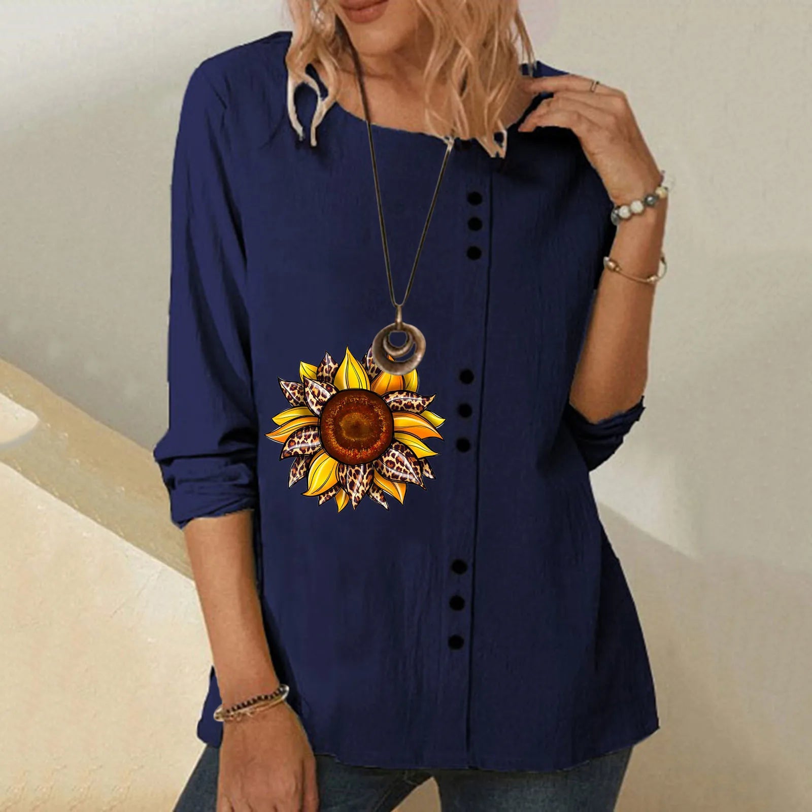 Zomerbloemenprint Blouse Sunlit Elegance